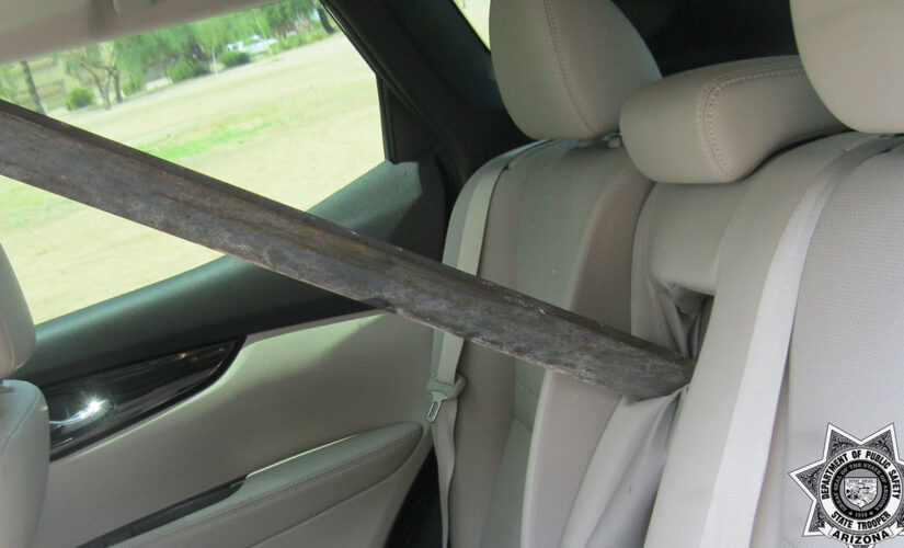 Arizona driver nearly impaled after metal pole crashes through her windshield: report