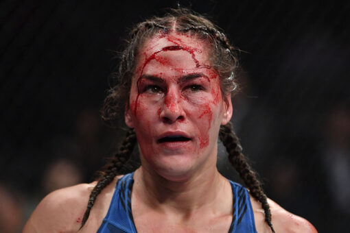 Jessica Eye suffers brutal cut on forehead during UFC 264 bout, blood pours down her face