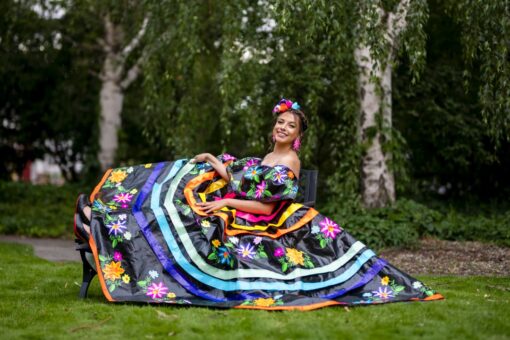 Prom dress made entirely from duct tape wins teen $10k scholarship