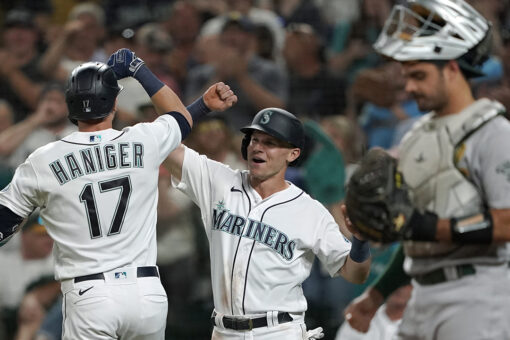 Mariners win on another wild pitch again against A’s