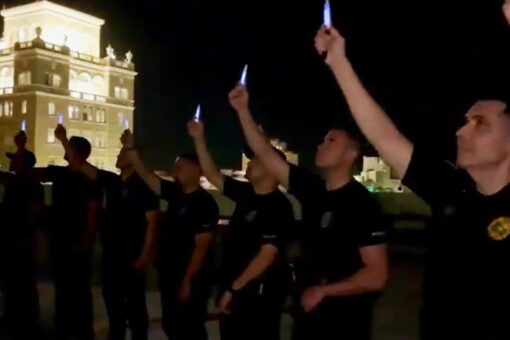 Miami Beach emergency personnel honor Surfside collapse victims with light ceremony