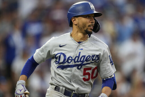 Dodgers put star OF Mookie Betts on IL with hip inflammation