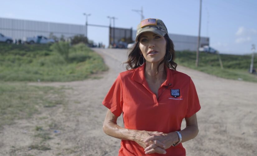 South Dakota governor encounters migrants crossing southern border while visiting National Guard