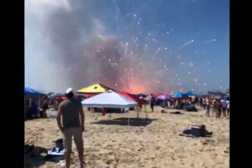 Video captures Ocean City, Maryland fireworks detonating in truck near boardwalk
