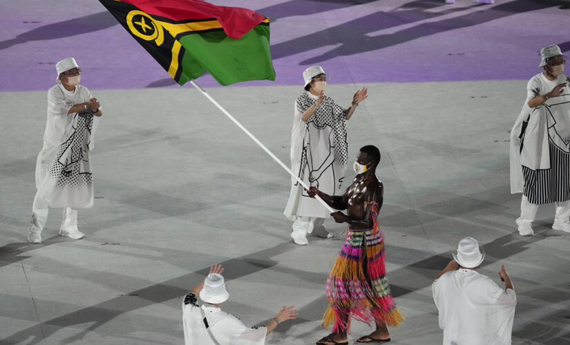 Vanuatu’s Riilio Rii steals hearts at Tokyo Olympics as he carries country’s flag