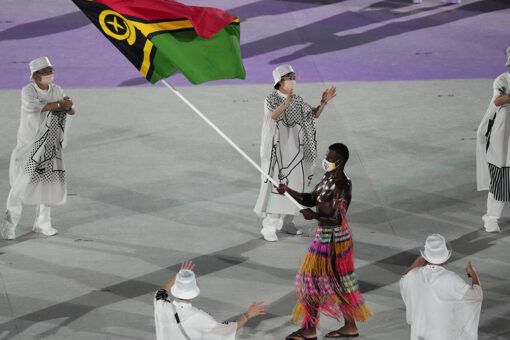 Vanuatu’s Riilio Rii steals hearts at Tokyo Olympics as he carries country’s flag