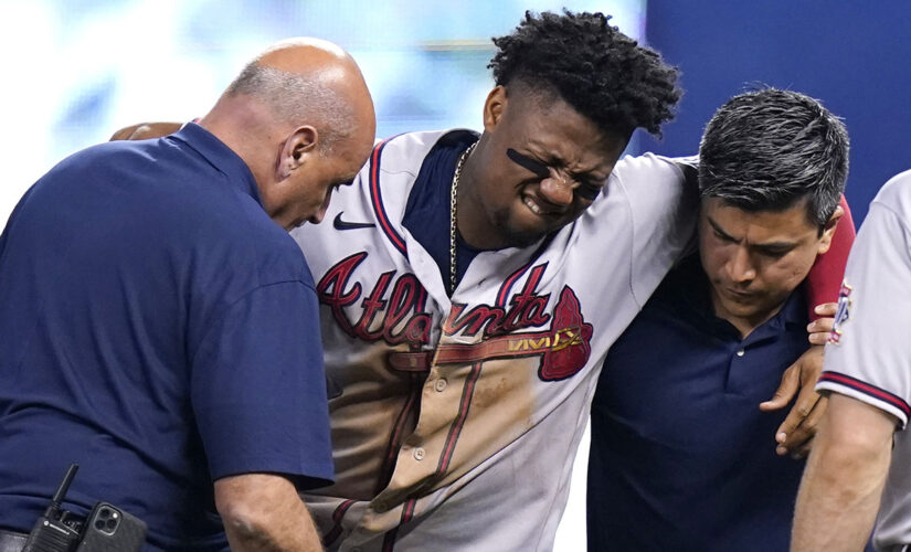 Braves lose Ronald Acuna Jr. for season after outfielder tears ACL trying to make catch