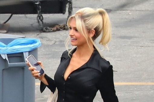 Lily James transforms into Pamela Anderson as she’s spotted back on set of ‘Pam and Tommy’