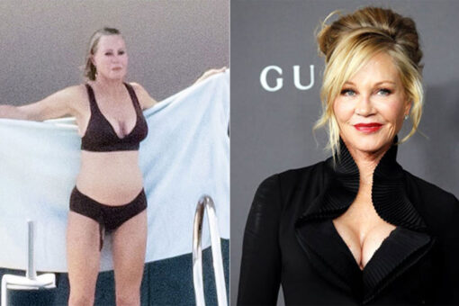 Melanie Griffith, 63, soaks up some sun in black bikini while on Italian vacation