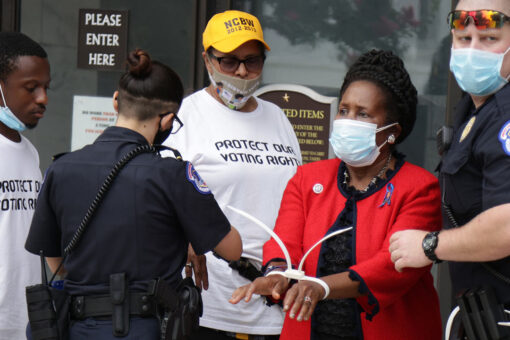 Rep. Sheila Jackson Lee, Texas Democrat, arrested during DC protest
