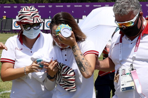 Russian archer Svetlana Gomboeva suffers sunstroke during Olympic event