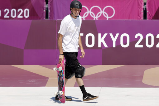 Tony Hawk drops in on Olympic skateboarding course: ‘I’m here for it’