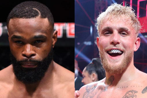 Tyron Woodley training with Floyd Mayweather for Jake Paul fight