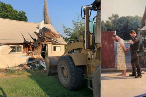 Washington man in yellow dress steals school bus, rams front-end loader into estranged wife’s home: deputies