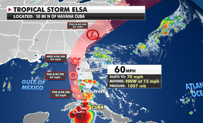 Tropical Storm Elsa has time to strengthen before reaching Florida