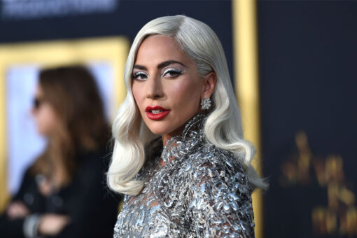 Lady Gaga stuns in star-shaped orange bikini during pool day