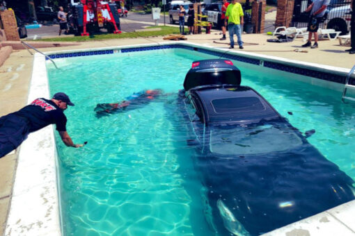 Colorado teen cited for driving car into swimming pool after hitting gas, not brake