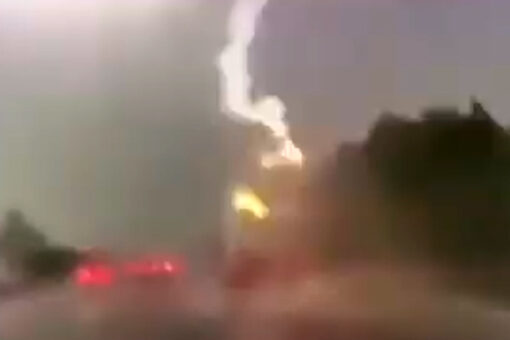 Lightning strikes truck in shocking video — Here’s why the driver survived
