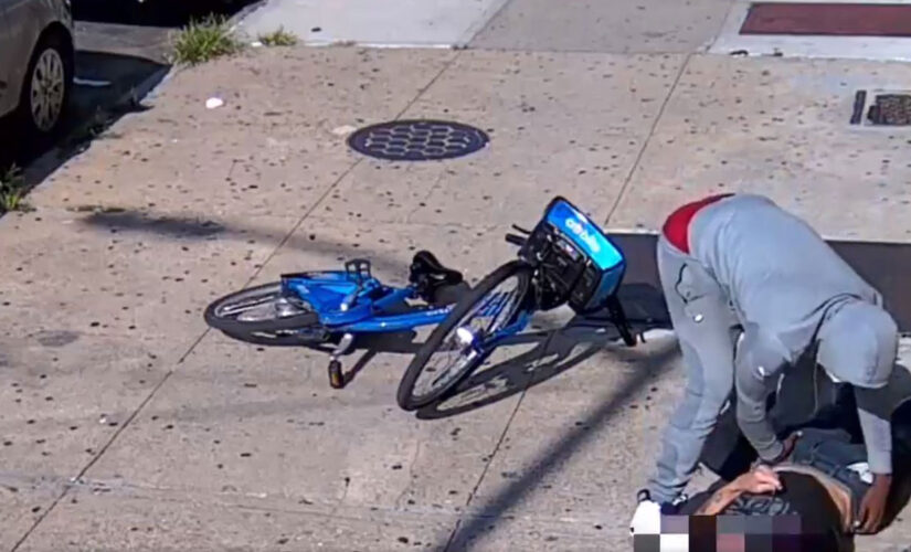 NYC robbery suspect seen rifling through unconscious man’s pockets after brazen daylight beat down