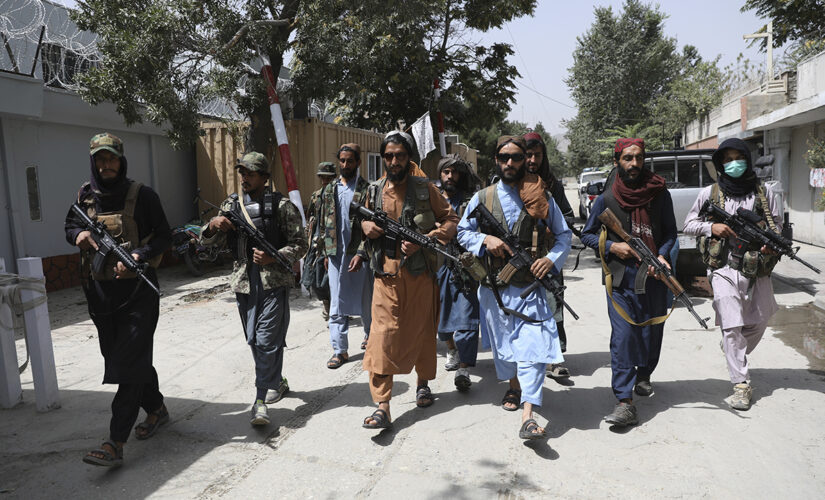 Taliban mocked for video appearing to show them lifting weights in presidential palace