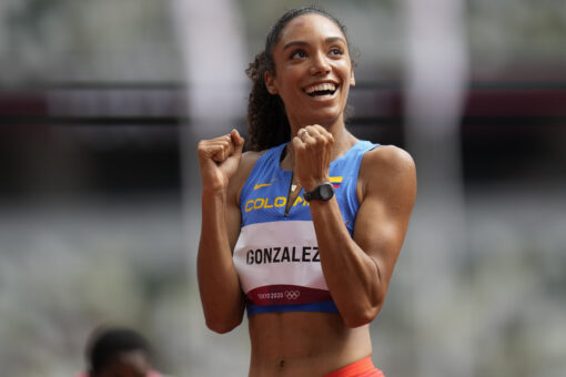 Lions go wild watching quarterback’s wife in Olympic run