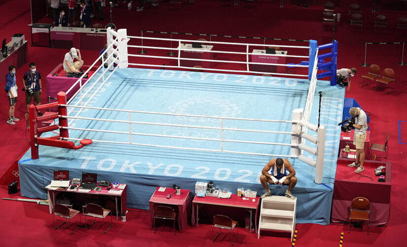 French boxer protests by sitting on ring apron after disqualification: ‘The decision was so unfair’