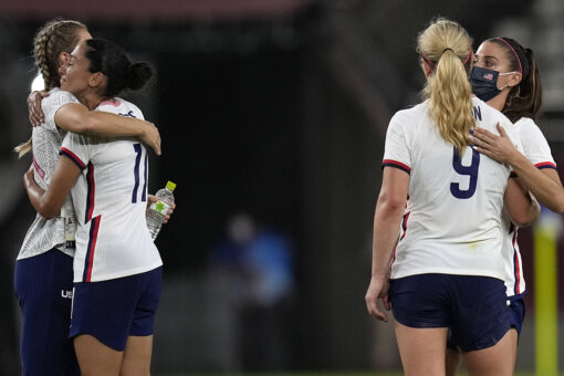 US women lose in soccer, win in volleyball, basketball