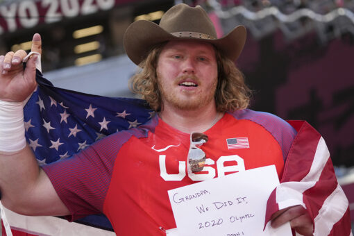 ‘We did it’: Crouser’s gold a tribute to his fallen grandpa