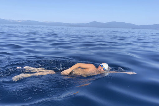 14-year-old becomes youngest to swim length of Lake Tahoe