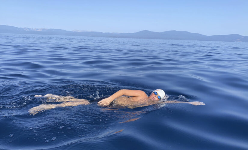 14-year-old becomes youngest to swim length of Lake Tahoe