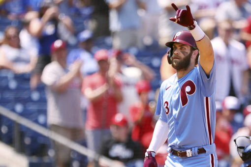 Harper, Phillies hold off Dodgers 2-1 to avoid sweep