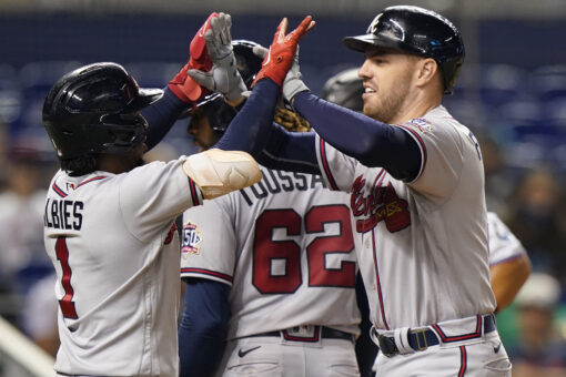 Freeman, Duvall fuel Braves’ surge past Marlins for 12-2 win