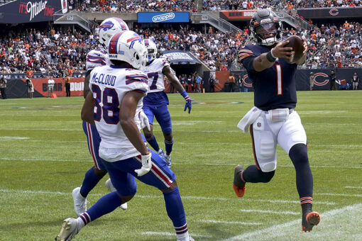 Bears’ Justin Fields gets annihilated by helmet-to-helmet hit in preseason game vs. Bills