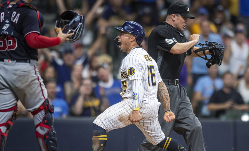 Yelich drives in 6 runs, powers Brewers past Washington 9-6