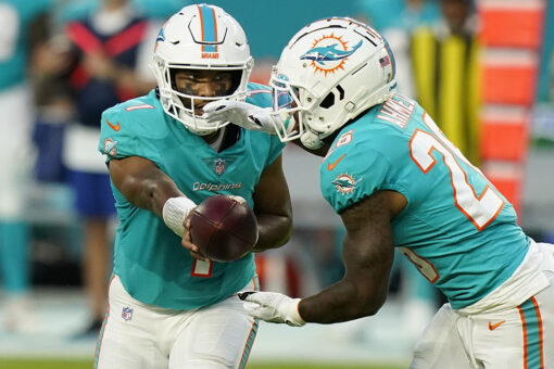 Tagovailoa sharp in Dolphins’ 37-17 win over Falcons