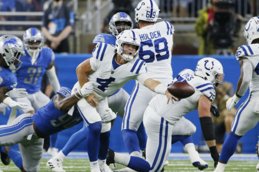 Colts beat Lions 27-17, but lose QB Sam Ehlinger to injury