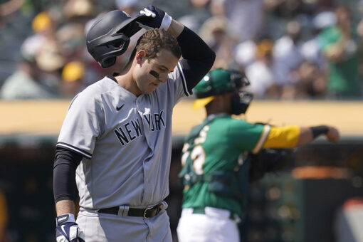 Yankees’ win streak ends at 13; Montas, A’s stop 6-game skid