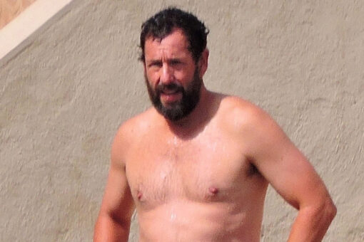 Adam Sandler hits beach during getaway in Spain while filming new movie ‘Hustle’
