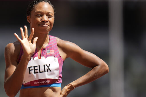 US track star Allyson Felix makes Olympic history with bronze medal