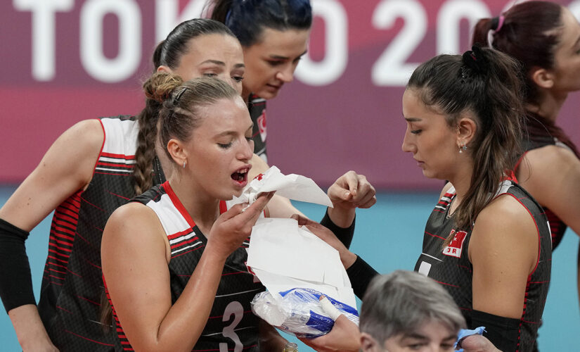 Olympic volleyball players crash heads in horrifying scene