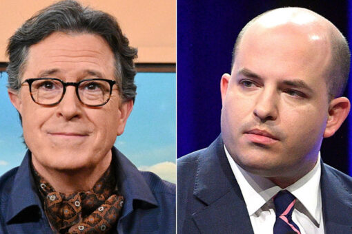 Brian Stelter roasted as ‘tongue-wagging company man’ for defense of CNN, Cuomo after Colbert pressed him