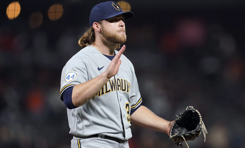Burnes pitches Brewers by Giants in matchup of NL contenders