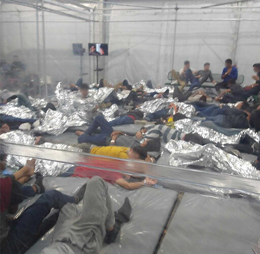 Images of migrant center in Donna, Texas show cramped conditions as border numbers surge