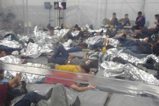 Images of migrant center in Donna, Texas show cramped conditions as border numbers surge