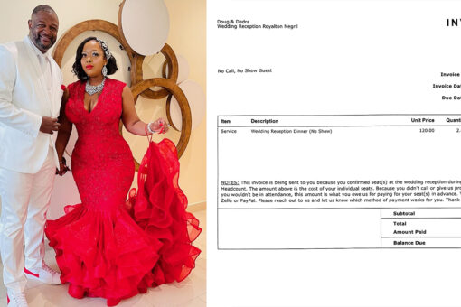 Newlyweds create $240 ‘invoice’ to teach wedding no-shows RSVP etiquette: ‘It’s about integrity’