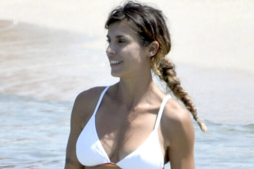 Elisabetta Canalis continues to bring the heat in another two piece during beach day