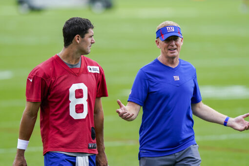 Giants’ Jason Garrett asks reporters to call him ‘coach,’ writes ‘fight’ on his shirt