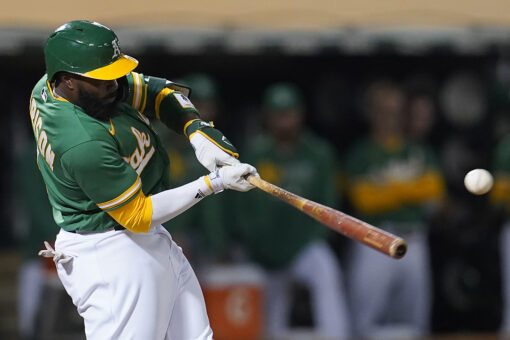 Harrison, Marte lead Oakland offense, A’s top Giants 4-1