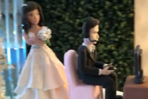 Couple speaks out after video game-themed wedding cake topper unexpectedly goes viral