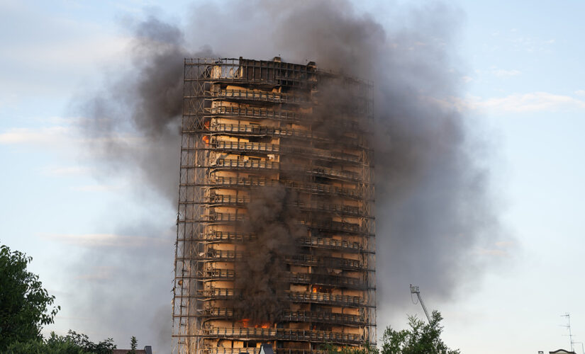 Flames consume high-rise in Milan; residents evacuated